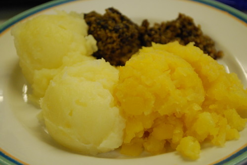 Haggis, neeps and tatties - delicious! 