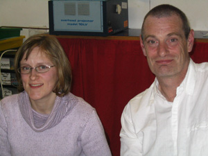 Gillian Scott (our speaker) and Jim Shepherd (from Aberdeen)