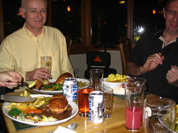 Gus Gardner and Andy Hogg - look at the size of the portions!