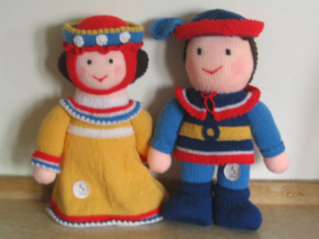 knitted prince and princess