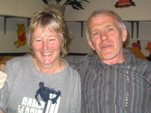 Frances Wright, our Treasurer, with Pete Dalby